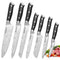 Warmot 7-Piece High Carbon Stainless Steel Cooking Knife Triple Riveted Handle with Gift Box(997-7)