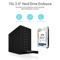 ICY BOX IB-3810-C31 SINGLE enclosure for 10x HDD with USB 3.1 (Gen 2) Type-C or Type-A interface