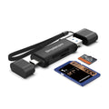 Simplecom CR402B SuperSpeed USB-C and USB-A Dual Slot Card Reader for SD MicroSD USB 3.2 Gen 1