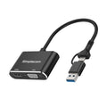 Simplecom DA326C USB 3.0 and USB-C to HDMI + VGA Video Card Adapter Full HD 1080p