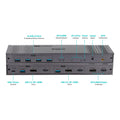 Simplecom KM490 HDMI and DisplayPort Dual Monitor KVM Switch for 2 Computers with 4-Port USB 3.0 Hub 5Gbps 8K@60Hz