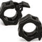 2Pcs 1in / 25mm Dumbbell Clamps Barbell Clamps Collars Clips Bar Plates Collar Clips Black