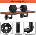 4PCS Pipe Floating Shelf Bracket Industrial Pipe Shelf Bracket Mounting Bracket Storage Racks Decor