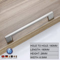 Brushed Nickel Kitchen Door Cabinet Drawer Handle Pulls 160MM