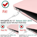 Suitable for  MacBook Air 13 Inch Case 2022 2021 2020 2019 2018, A1932, A2179, A2337 Shell Case Keyboard Cover