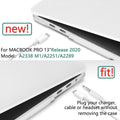 MacBook Pro 13 Inch Case 2016-2023 M1 M2 A2338 A2289 A2251 A2159 Hard Shell Case Keyboard Cover White