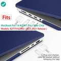 Suitable for MacBook Pro 14 Max Inch Case 2023 2022 2021 M2 A2779 M1 A2442 Hardshell Case Keyboard Cover Blue