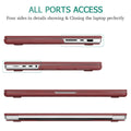 Suitable for  MacBook Pro 14 Max Inch Case 2023 2022 2021 M2 A2779 M1 A2442 Hardshell Case Keyboard Cover Wine Red
