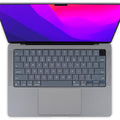 Keyboard Cover Skin For MacBook Air Pro 13 13.6 14 15.3 16 A2442 A2779 A2485 A2780 A2681 A2941 M1 M2 2021 to 2023 Grey