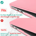 Suitable for  2023 2022 MacBook Air 13 inch case M2 Model A2681 Hard Shell Case Keyboard Cover Pink