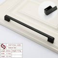 Zinc Kitchen Cabinet Handles Drawer Bar Handle Pull black color hole to hole size 256mm