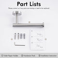 Toilet Paper Holder Bathroom Paper Roll Holder Roll Holder brushed Silver Wall Mount 304