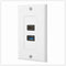 HDMI USB 3.0 Audio Stereo Pass Through Component Composite Wall Plate Panel