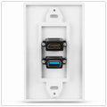 HDMI USB 3.0 Audio Stereo Pass Through Component Composite Wall Plate Panel
