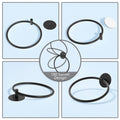 Bathroom Towel Ring Bathroom Towel Rack Adhesive Hand Towels Holder Towel Hanger Round Black