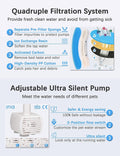 Cat Dog Water Fountain Pet Water Dispenser 1.8L Automatic Drinking Fountain for Cats Kitty Indoor
