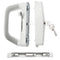 Sliding Patio Door Handle Set Mortise Lock Suitable for Sliding Glass Patio Door Keyed White