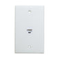 Ethernet Wall Plate 1 Port Cat6 Ethernet Cable Wall Plate Adapter