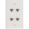 Ethernet Wall Plate 4 Port Cat6 Ethernet Cable Wall Plate Adapter