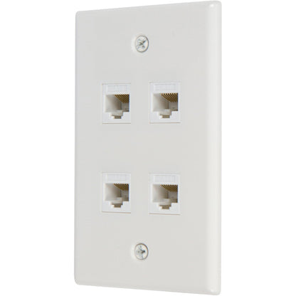 Ethernet Wall Plate 4 Port Cat6 Ethernet Cable Wall Plate Adapter
