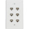 Ethernet Wall Plate 6 Port Cat6 Ethernet Cable Wall Plate Adapter
