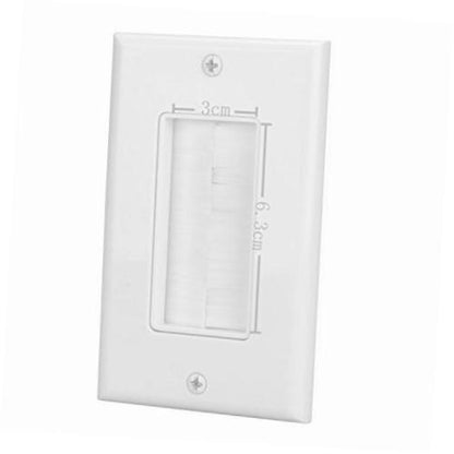 Brush Wall Plate Wires Cable Access Strap Management Socket Mount Port HDMI