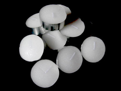 100 Pack Bulk Tea Lights Candles - White Smokeless Tealights Unscented - 9 Hour Burn Time
