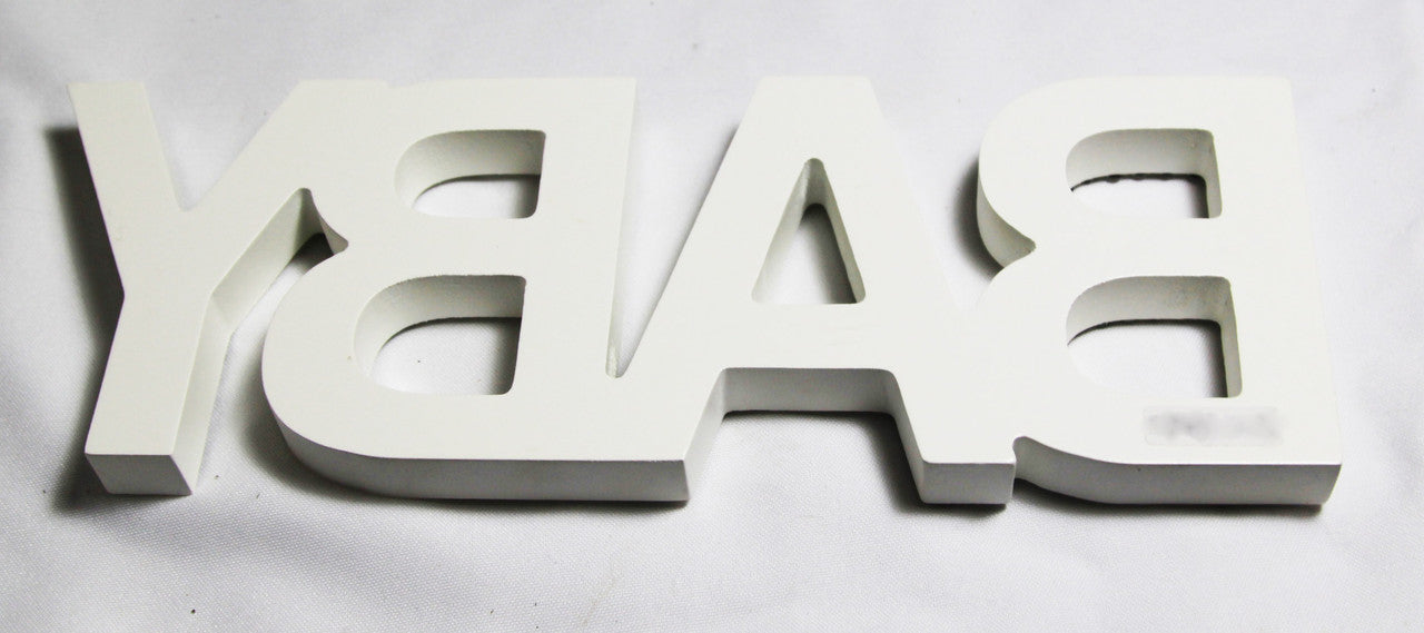 White Baby Nursery 30cm Sign Plaque Plate with Diamantes Newborn Gift Homeware Bedroom Decoration Wall Art