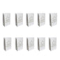 20 Pack White Happy Birthday Luminary Paper Candle Tea Light Lantern Bags Garden Anniversary Birthday Night Decorations Evening Party