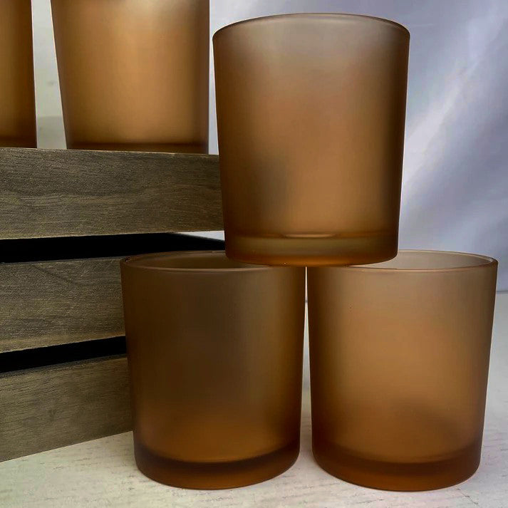 40 Pack Brown Frosted Glass Votive Tealight Candle Holders House Party Centerpiece Xmas Wedding Decor Glass Candlestick Party Decorations Bridal Valentines Event