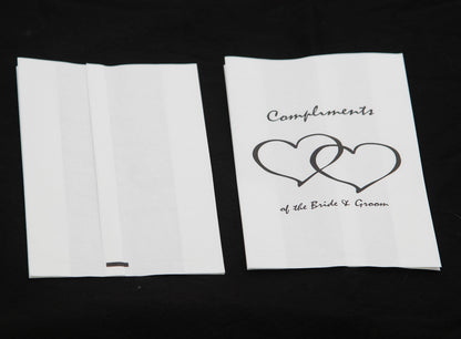 150 Pack Wedding Cake Bags Greaseproof Wax Paper Slice Take Home Favour Heart n Message