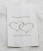 50 Pack Wedding Cake Bags Greaseproof Wax Paper Slice Take Home Favour Silver Heart n Message