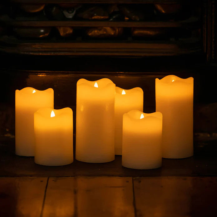 25 Pcs LED Block Pillar Candle White Flameless Safe Indoor Battery Power Party Home Decor Wedding Xmas Table Centrepiece