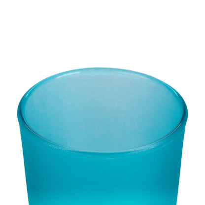 10 Pack Turquoise Frosted Glass Votive Tealight Candle Holders House Party Centerpiece Xmas Wedding Decor Glass Candlestick Party Decorations Bridal Baby Shower Event