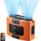 20000mAh Outdoor Portable Waist Fan Hanging Neck Fan Strong Wind with Power Bank LED Lighting for Sports Courier Outdoor Working (Orange)