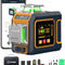 CIGMAN Green Laser Level, 3x360° Side LCD 12-Line Self-Leveling, Bluetooth App Remote, Pulse Mode for Receiver, ±1/8 in. at 33 ft Accuracy, 2x Li-ion (USB-C), 1/4-20 Mount, IP54, ABS Hard Case - S03