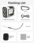 Golf Rangefinder with Slope, CIGMAN 1312 Yards Range Finder Golf, 2.4-inch External Color Touchscreen, Flag Lock Vibration, 6X Magnification, Rechargeable Range Finder, Ideal Golf Accessories