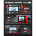 KAIWEETS Megohmmeter, Insulation Resistance Tester, Up to 100GΩ, 50V/100V/250V/500V/1000V, One-Touch DAR/PI, with AC/DC Voltage Testing for Motors, Solar, HVAC