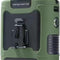 10000mAh Portable Outdoor Waist Fan Hanging Neck Strong Wind with Power Bank LED Lighting for Emergency Sports Outdoor Working (Green)