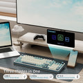 RK ROYAL KLUDGE S98 Mechanical Keyboard w/Smart Display & Knob, Top Mount 96% Wireless Mechanical Keyboard BT/2.4G/USB-C, Hot Swappable, Pale Green Switch 98 Keys