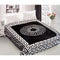 800GSM Reversible Mink Blanket Queen 200x240cm Greek Key Black
