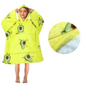 Girls Blanket Hoodie Sherpa Fleece Avocado