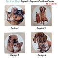Pet Cat Dog Square Cushion Cover Tapestry Design 1