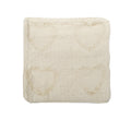 Cotton Knitted Cushion Cover Heart Natural