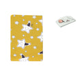 Yellow Star Bassinet Fitted Sheet with Flat Sheet Attached
