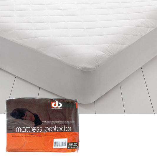 Lightly Quilted Cotton Top Mattress Protector SINGLE