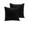 Pair 280TC Polyester Cotton European Pillowcases Black