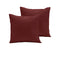 Pair of  280TC Polyester Cotton European Pillowcases Burgundy