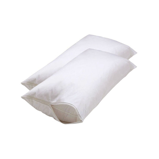 Set of 2 Stain Resistant Pillow Protectors KING