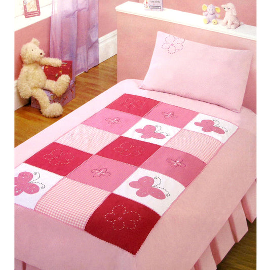 Bindi Butterfly Embroidered Quilt Cover Set SINGLE